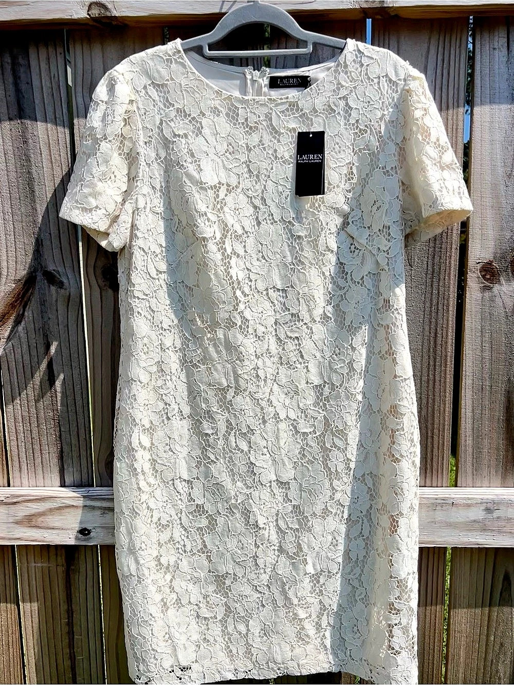 Lauren Ralph Lauren Floral Corded Lace Short Sleeve Cocktail Dress